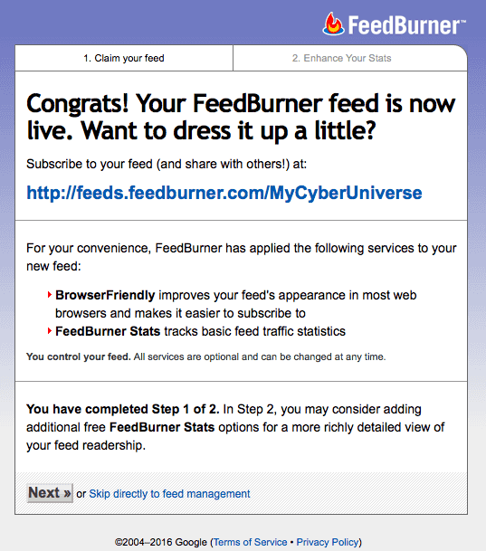 Adding an email subscription button to your blog by using Feedburner