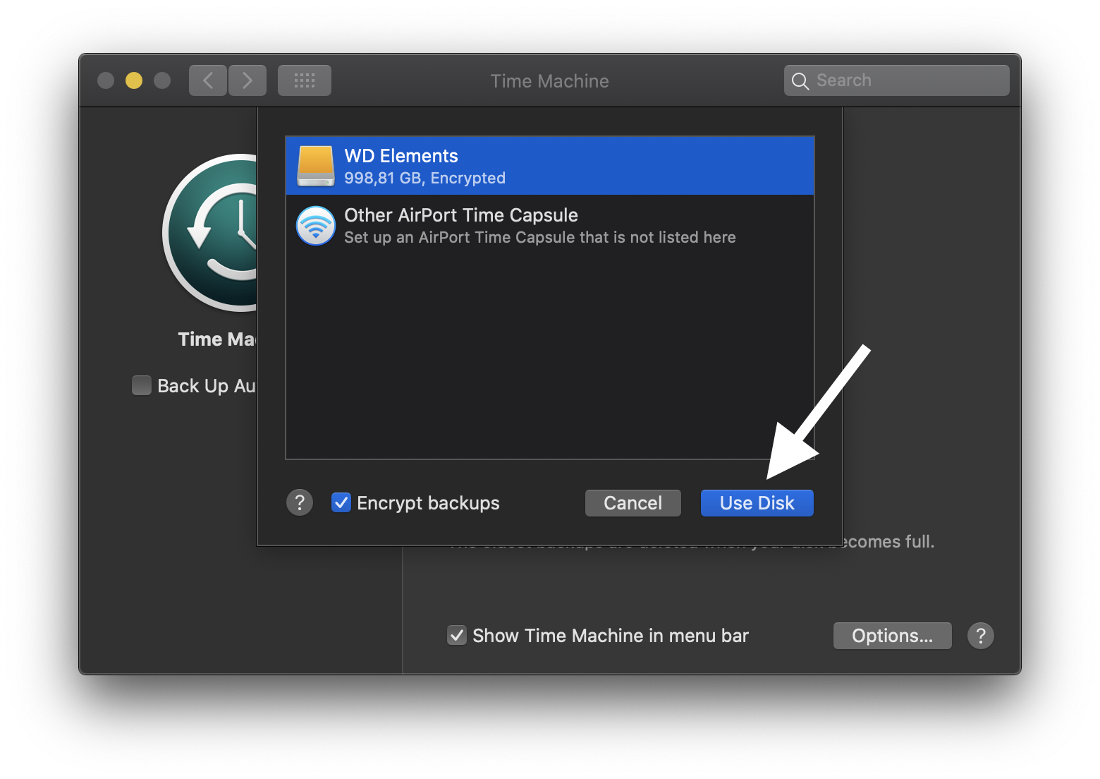 how to backup external hard drive time machine