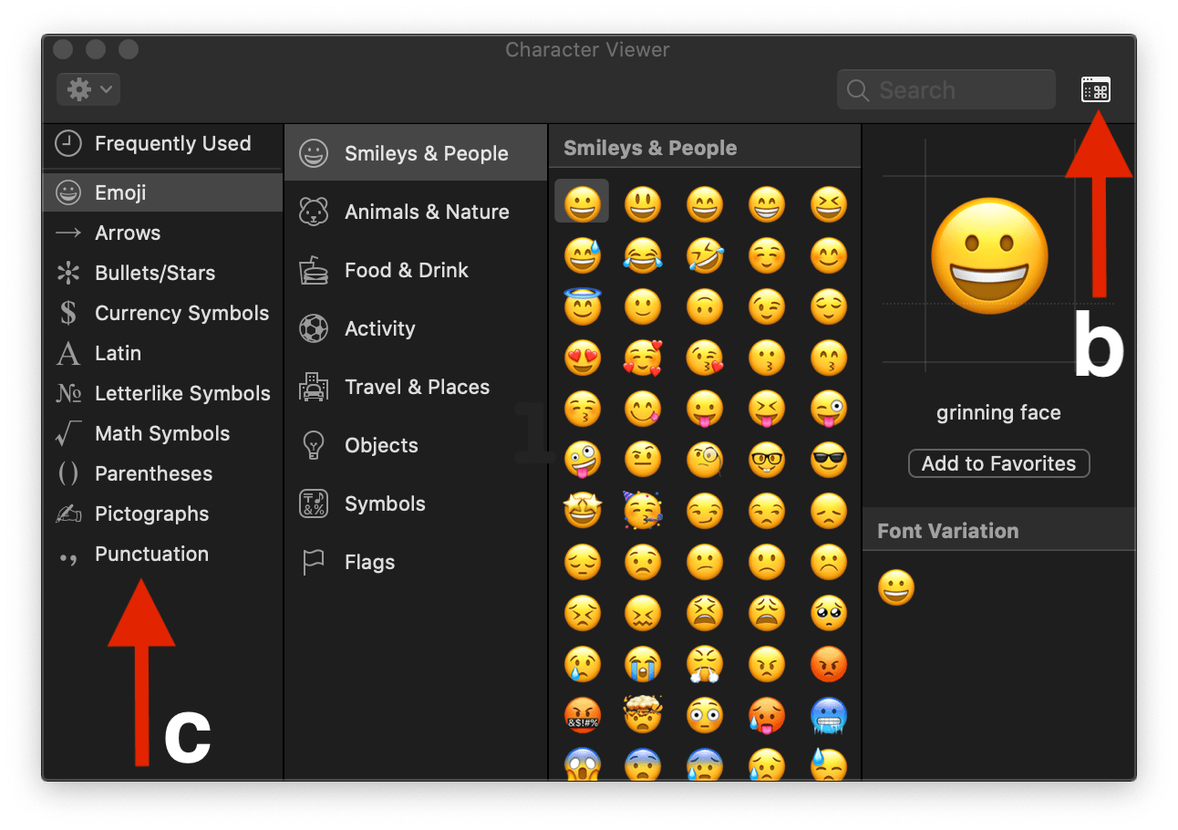 emojis on mac