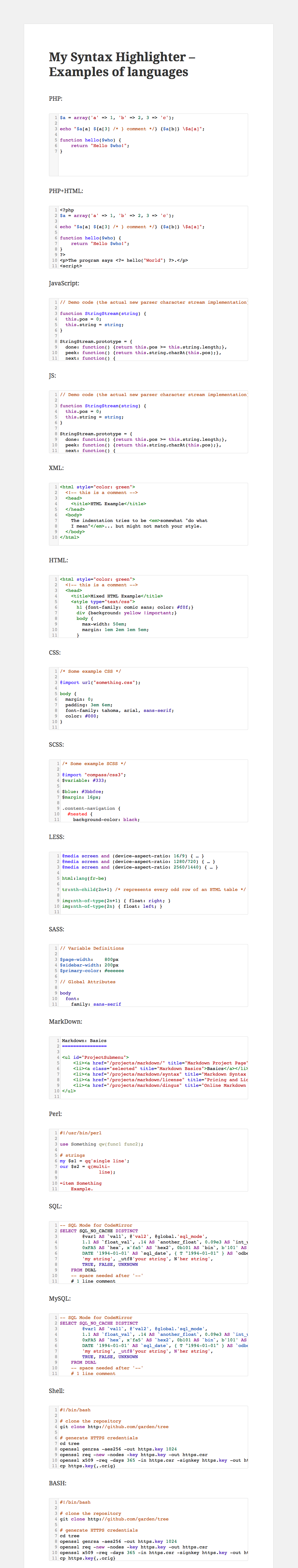 WP plugin "My Syntax Highlighter PRO" by Space X-Chimp