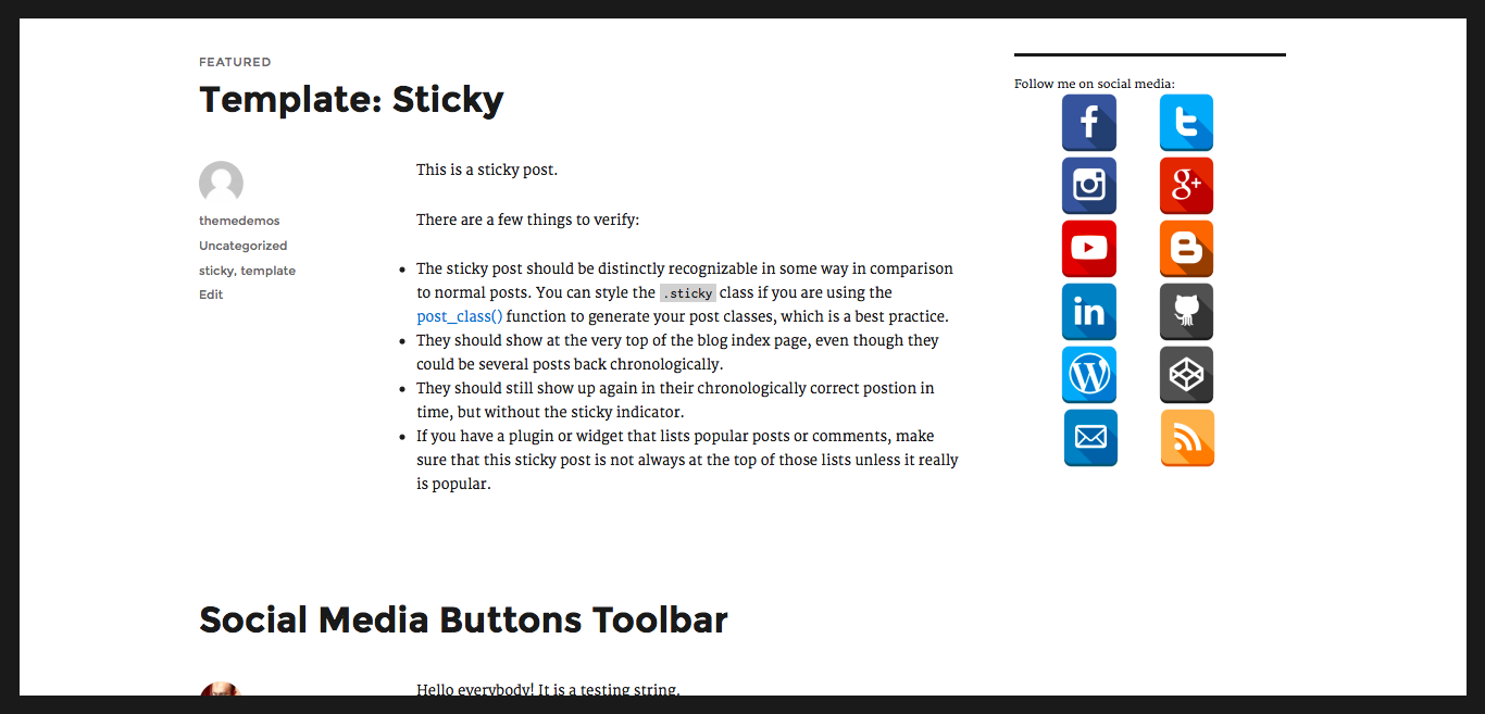 WP plugin "Social Media Follow Buttons Bar PRO" by Space X-Chimp