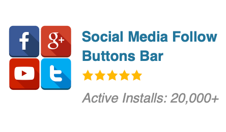 Social Media Follow Buttons Bar